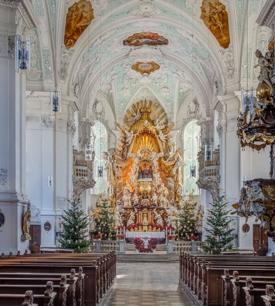 Basilica GÃ¶ÃŸweinstein, Kirchenninneres (Quelle: Wikipedia)